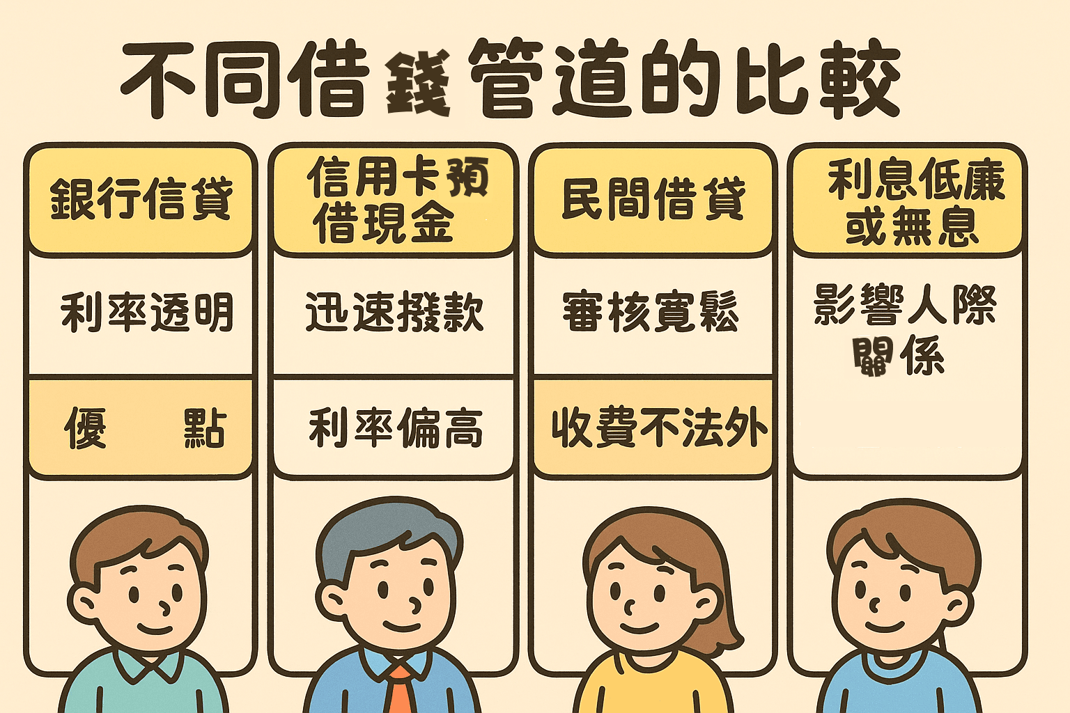 【借錢全攻略】5種常見借錢管道一次搞懂！優缺點、注意事項全整理