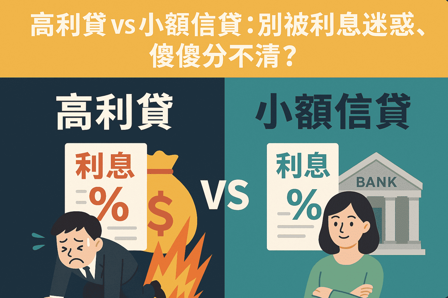 高利貸 vs 小額信貸：別被利息迷惑，傻傻分不清？