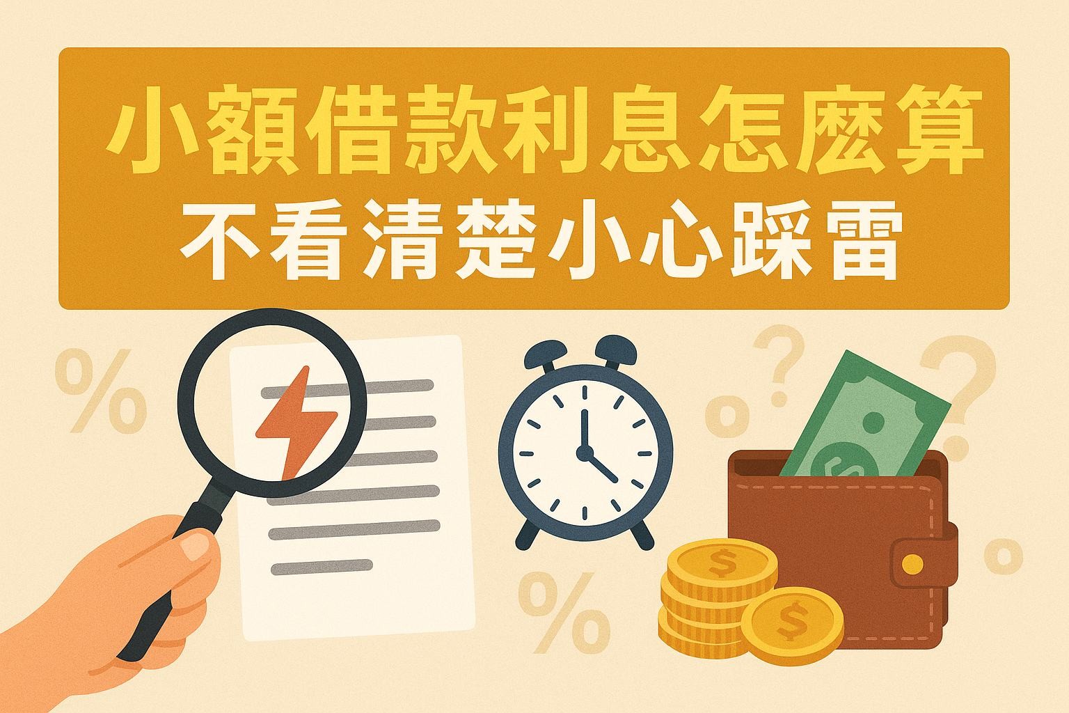 小額借款利息怎麼算？不看清楚小心踩雷