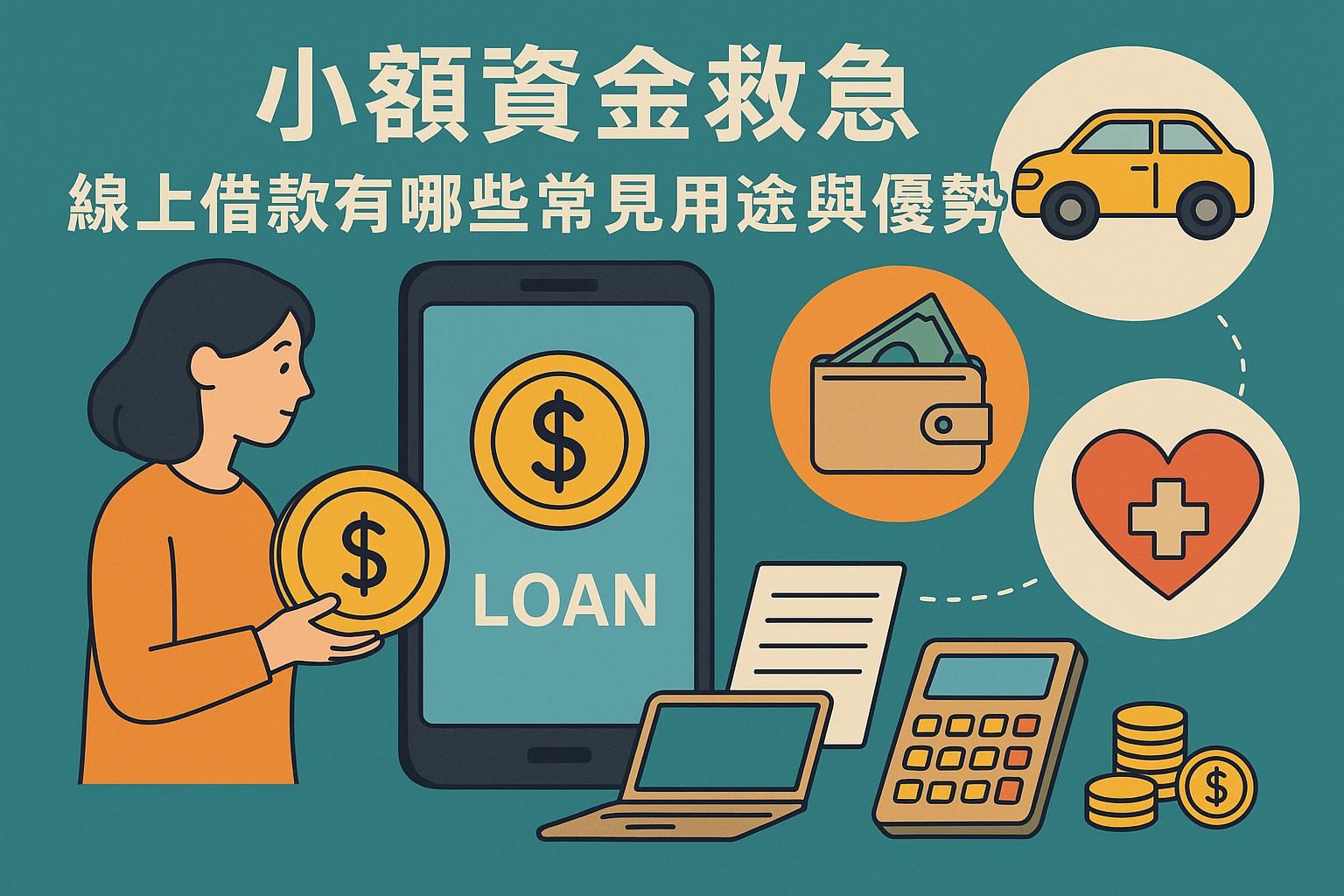 《你的第一筆線上借款》知識入門包（三）：小額資金救急！線上借款有哪些常見用途與優勢？