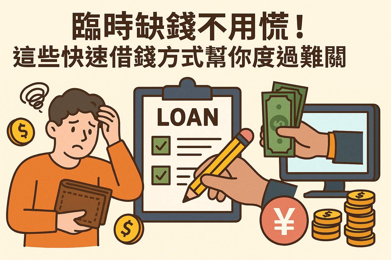 臨時缺錢不用慌！這些快速借錢方式幫你度過難關